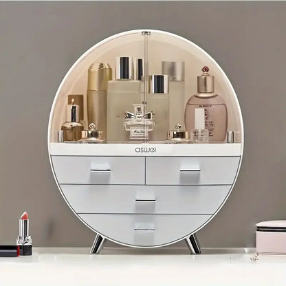 Oval Beauty Organizer Box For Desktop & Vanity